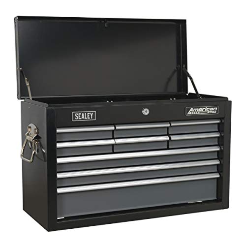 Sealey Ap2509B Topchest 9 Drawer With Ball Bearing Runners - Black/Grey