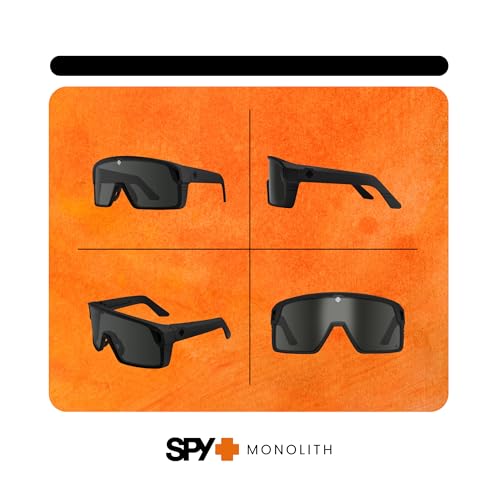 Spy Monolith 62MM Rectangular Sunglasses for Men +BUNDLE with ACCESSORY EYEWEAR KIT3