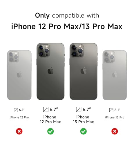 Image of SURITCH for iPhone 13 Pro Max /12 Pro Max Case with Magnetic Camera Slide Cover and Adjustable Kickstand, Compatible with MagSafe, Shockproof Bumper Case Slim Protective Cover 6.7 Inch, Lake Green