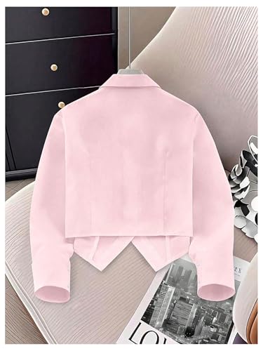 Image of SOLY HUX Women's Striped Print Button Down College Shirts Long Sleeve Tie Blouse Tops Preppy Clothes