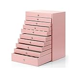 Platzsparende: Dieser riesige Schmuckkoffer misst 11.4''l x 8,1''w x 15.9''h, wenn er geschlossen ist.Beschäftigt weniger Platz, Sie können es irgendwo in Ihr Zuhause legen, wie Kommode oder Nachttisch.