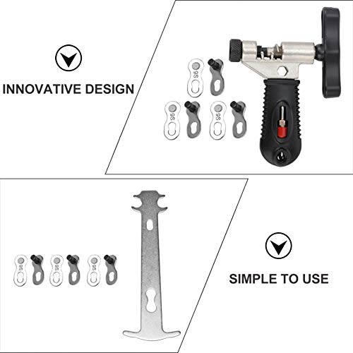BESPORTBLE, 1 conjunto de ferramentas de reparo de corrente de bicicleta com corrente de corrente de