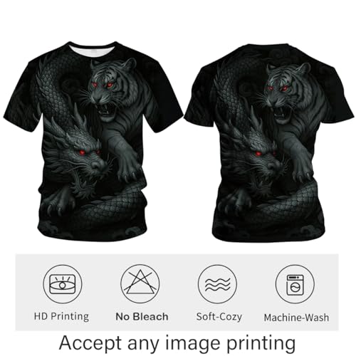 Blissboy Funny Animal Graphic T-Shirt Novelty Short Sleeve Crewneck Shirt