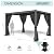 LVUYOYO Louvered Pergola 10' x 13', Outdoor Pergola with Adjustable Roof, Patio Aluminum Frame Metal Gazebo with Curtains and Netting for Patio, Backyard, Garden, Deck (Black)