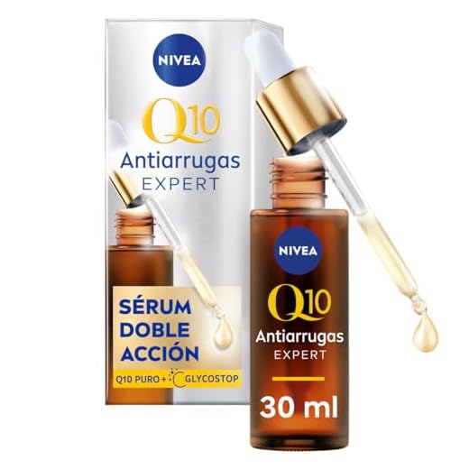 Nivea Q10 Antiarrugas Expert Sérum Doble Acción (30 ml), sérum facial con tecnología antiglicación, tónico facial antiedad que bloquea el daño causado por los azúcares