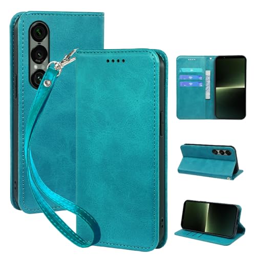 seninhi 対応 Xperia 1 VII 用の ケース 手帳型 エクスペリア1 VII SO-51F / XQ-FS44 スマホケース 職人仕様 手縫い革ケース 手帳スタンド機能付き 財布型 360度保護 耐衝撃 カード収納 レザー 多機能 ベルトル