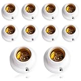Contenu du Package: vous recevrez une version lumineuse de 10 pièces douille ampoule a visser, cette quantité est suffisante pour vos mises à jour et remplacements quotidiens.Parfaite pour utiliser Candelabrum pour convertir les ampoules ou les lumières de taille moyenne.
