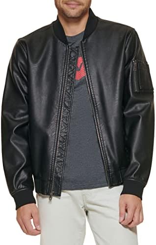 Levi’s Males’s Fake Leather-based Varsity Bomber Jacket