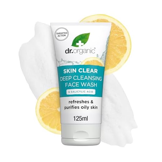 Dr Organic Skin Clear Face Wash, Cleansing, For Acne & Clear Skin, Salicylic Acid, Oily, Problem Skin, Natural, Vegan, Cruelty-Free, Paraben & SLS-Free, Recycled & Recyclable, Organic, 125ml