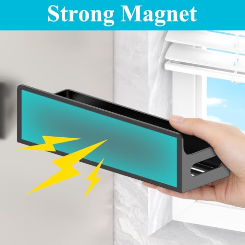 Image of HuggieGems Magnetic Water Bottle Holder for Fridge Black, 4 Pack