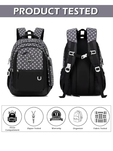 Image of Lavie Sport starstruck Laptop Backpack | 36 Liters | Fits Upto 16 Inch | Laptop Compatiable | Rain Cover | Gift for Biys & Girls