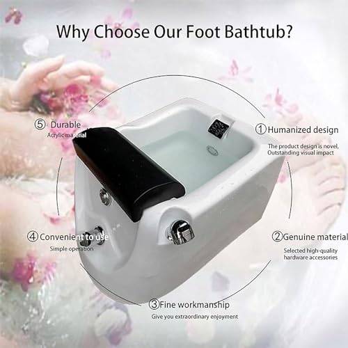Spa de pies portátil para pedicura y masaje acrílico miniatura 2