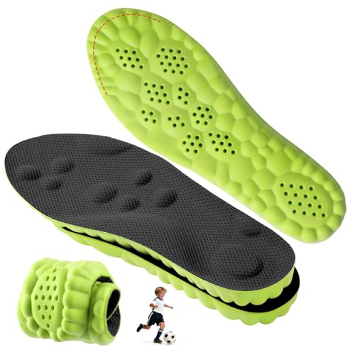 Image of 4D Cloud-Soft Comfort Insoles for Kids and Youth - Memory Foam Insoles with Shock Absorption - Trim-to-Fit Arch Support Insoles for Healthy Development of Growing Feet (US Kids 13C - Youth 1Y /215mm)