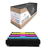 Contenido y alcance: 5 cartuchos de tóner (1 amarillo/amarillo con aprox. 1.300 páginas, 2 de color negro y negro con aprox. 2.000 páginas, 1 rojo / magenta con aprox. 1.300 páginas, 1 x azul/cian con aprox. 1.300 páginas), información sobre el alcance con una cobertura del 5%