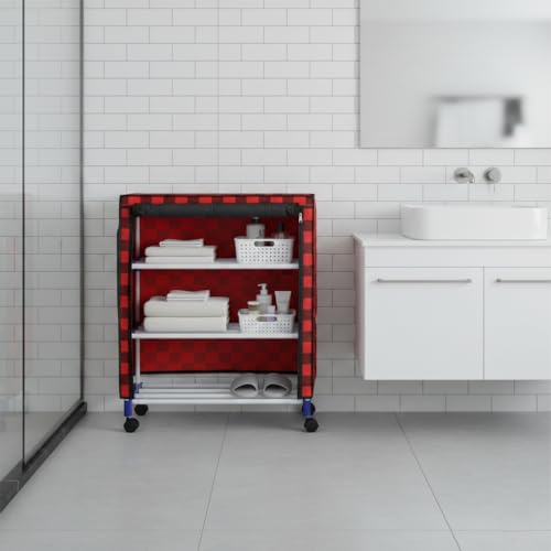 Image of CIPLA PLAST Shoe Rack for Home | Floor Standing Shoes Shelf | 4 Layer Plastic Foldable Shoe Stand, Shoe Organiser for Home & Office White and Blue, Portable Storage Organizer