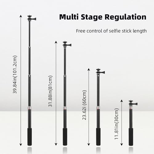 Trípode monopié para cámara compatible con DJI POCKET 3/GoPro Action Camera/Insta360 GO3/ONE X2/X3 cámara panorámica, palo largo ajustable para selfie, soporte portátil para teléfono - imagen 6