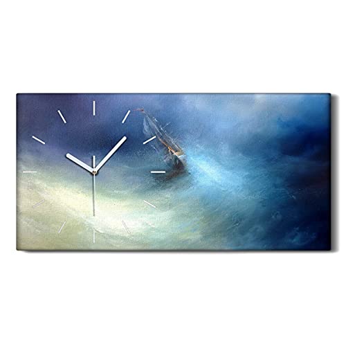 Horloge sur Toile Haute Définition Art Mural Moderne 60x30cm