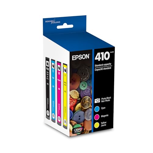 EPSON 410 Claria Premium Ink Standard Capacity Photo Black & Color Combo Pack (T410520-S) Works with Expression Premium XP-530, XP-630, XP-640, XP-7100, XP-830