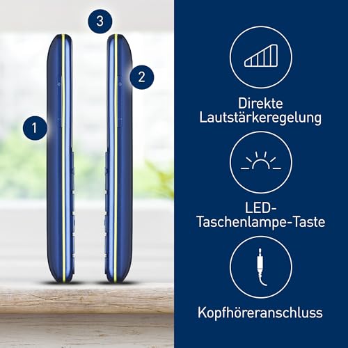 Panasonic KX-TU155EXCN 2G, Essentials Mobiltelefon für ältere Menschen mit Ladestation, SOS-Notfalltaste, Prioritätsanruf… – Ansicht 2
