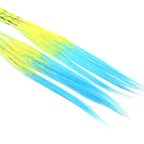 Hujianwen Colored Braids Hair Extensions With Rubber Bands Rainbow Braided Synthetic Hairpieces Ponytail Hair Accessories For Women Kids Girls Party Highlights Cosplay Dress Up thumb #5