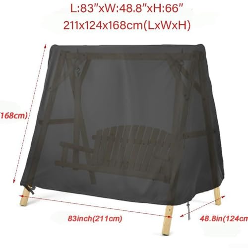 Housse balancelle A-Frame extérieure bâche étanche avec zip central - 5