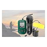 Hcyx Fischfinder Tragbare kabelgebundene Handsonar-Fishfinder, LCD-Farbdisplay mit Wassertiefe, Fischort, Fischgröße, Unkraut und Gestein für Kajakboot Eisfischen