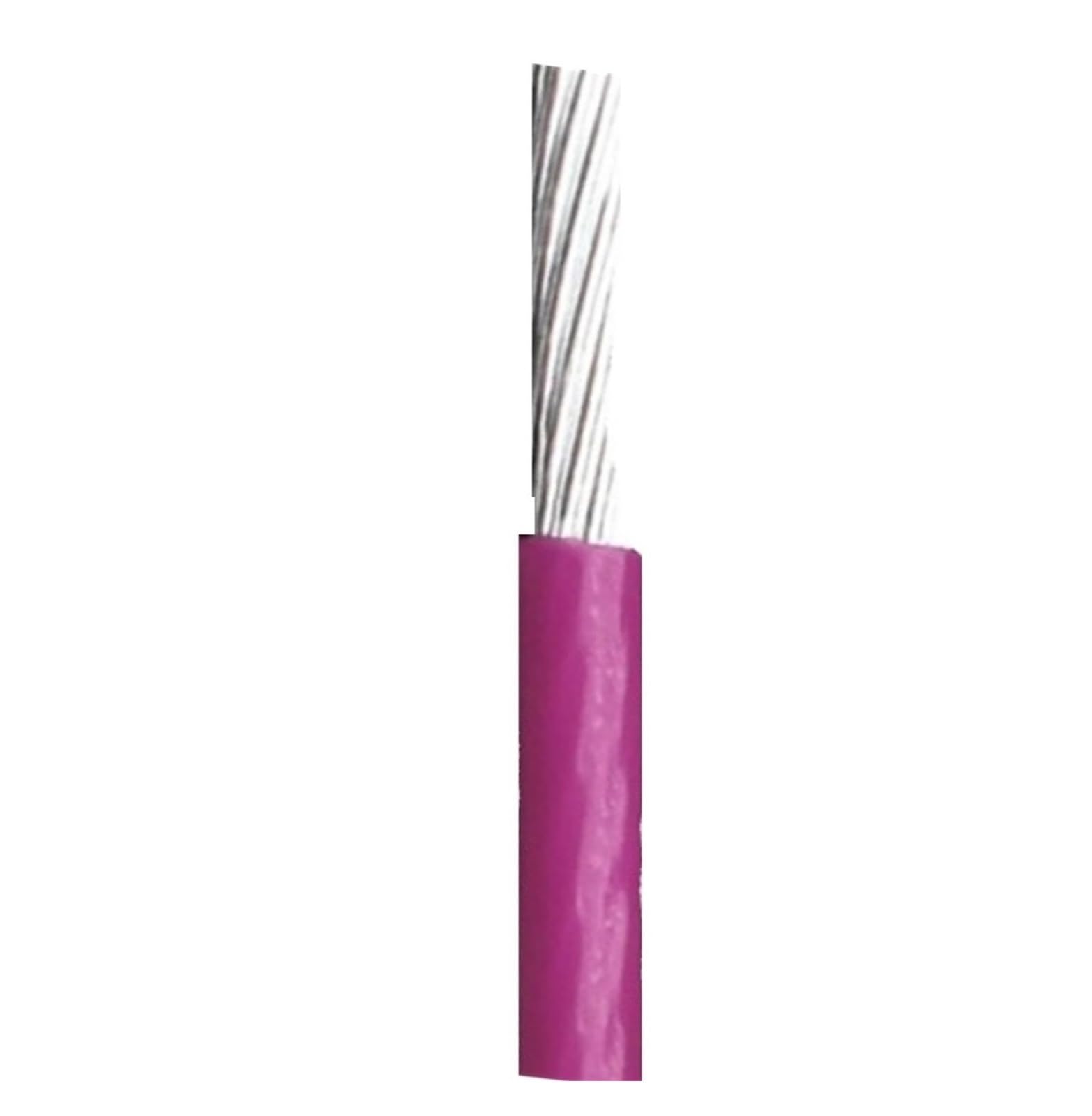 5/10/50 M Cynowany Drut Miedziany Posrebrzany Kabel Sygnałowy Słuchawek Audio 18/17AWG PTFE(Purple,10m 17AWG)