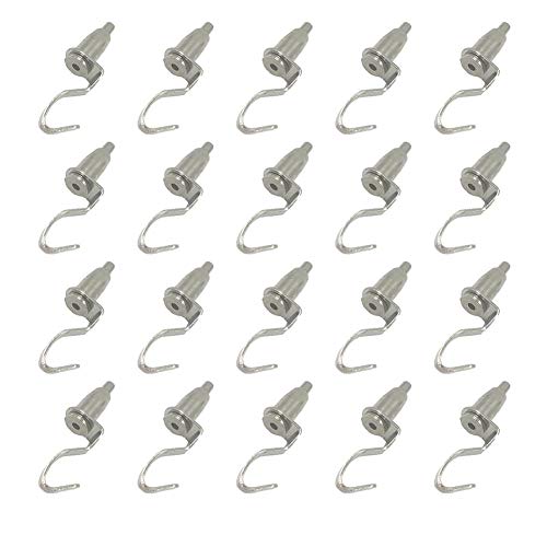 Ozzptuu Professional Picture Hangers Heavy Duty Silver Hooks for Hanging Pictures Art Gallery Display Hanging System Accessories for 1-2mm Wire Rope (20Pcs)