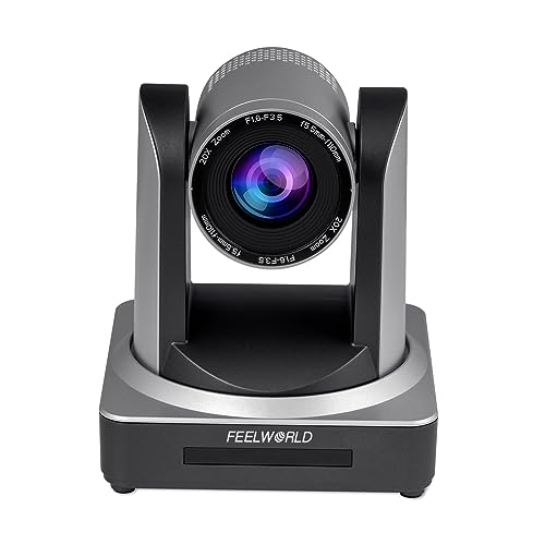 FEELWORLD POE20X Simultaneous 3G SDI HDMI IP PTZ Camera 20X Optical Zoom Support PoE Full HD 1080P 60fps for Church Live Streaming Conference