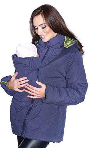 Mija - Chaqueta de premamá 3 en 1 para portabebés, chaqueta de invierno para ambos 1108A, azul, XXL