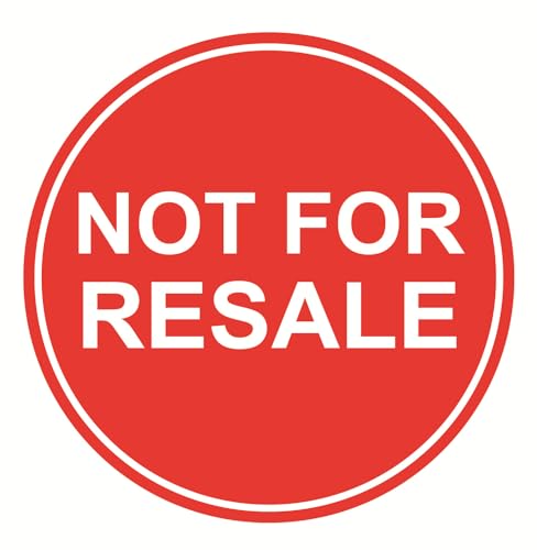 Not for Resale Sticker 1.5 Inch