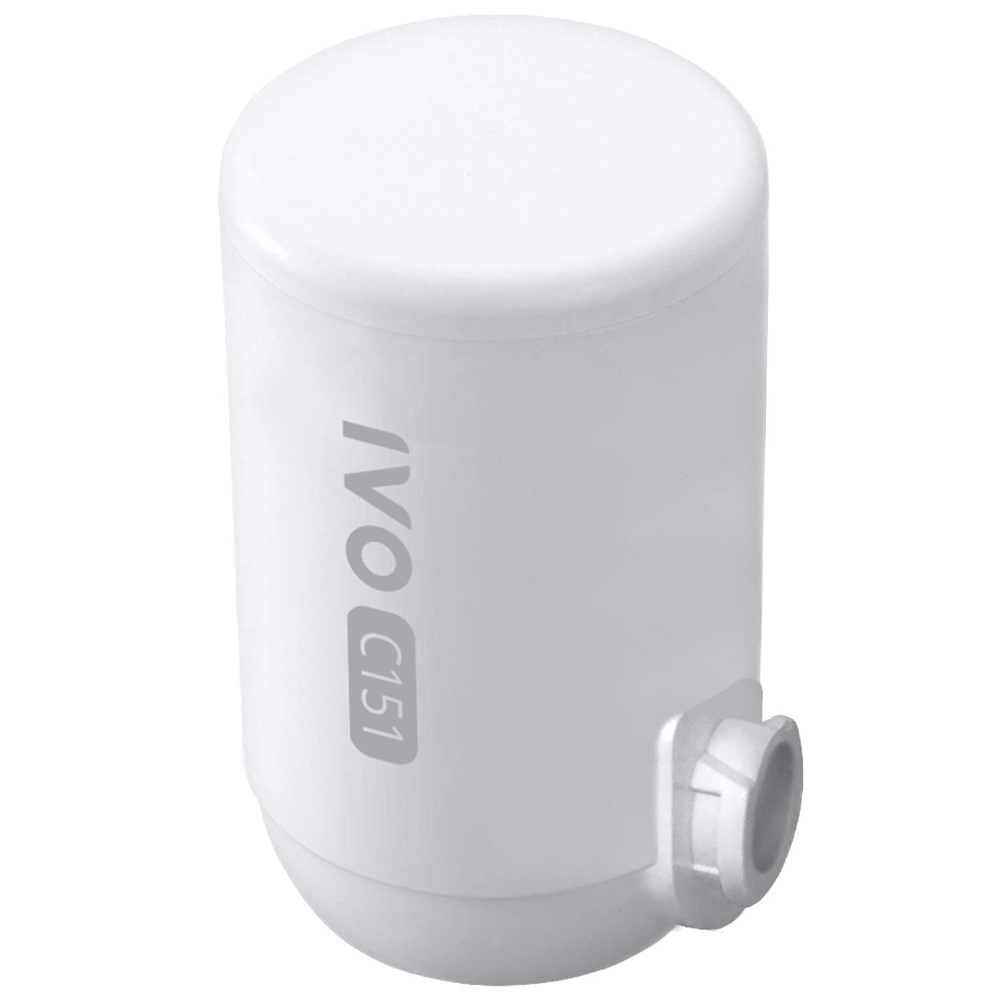 IVO Faucet Filter - Faucet-Mounted Water Filtration System - 1 Year Set - NSF-Approved Filtration Technology - Remove Chlorine, Rust, Sediments, Impurities Down to 0.1 Micron