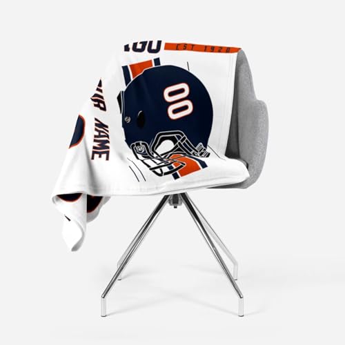 Image of Chicago Throw Blanket Custom Name and Number Personalized Gifts for Men and Women