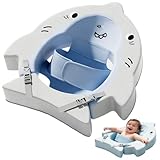 Deehouve Non-Inflatable Solid Baby Float with Comfortable Lying Support,Upgrade Soft Waterproof Skin-Friendly Ring Used for 3-36 Months Outdoor&Indoor Pool, Bathtub (White)