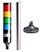 PTE-APF-402-RYGB-B, Tower Light Kit, 56mm Modular LED, Red/Yellow/Green/Blue Lens 4 Stacks, Steady/Flash, Black Body, 25