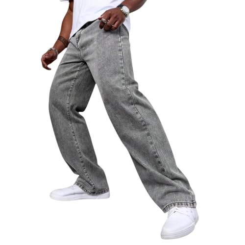 Image of Men Jeans || Baggy Fit Jean's for Man || Loose Fit High Rise Denim || Non Stretchable Casual Wear Jean,s || Dance Rap Rapping Style Pant for Men || Denim Cotton Jeans