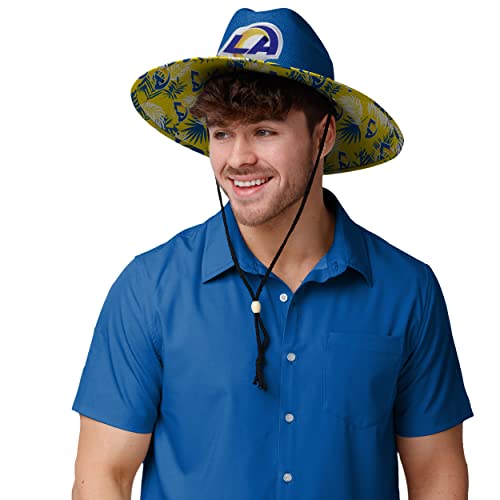 Image of FOCO Los Angeles Rams NFL Team Color Straw Hat