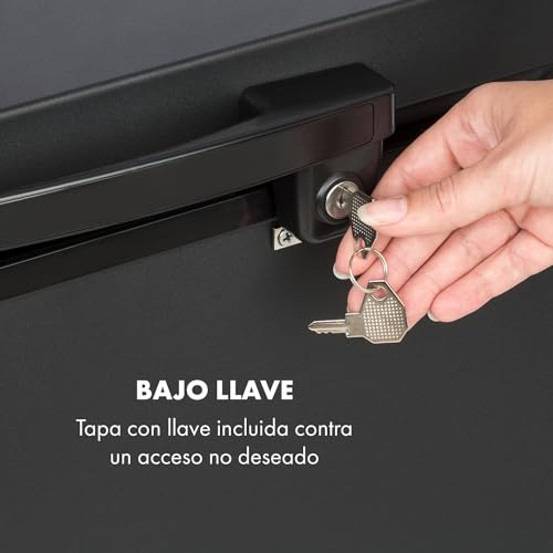 Klarstein Arcon Congelador Pequeño Vertical Portatil, Mini Congelador Silencioso Casa y Oficina, Congeladores Capacidad 78 l. con Cesta, Arcón Freezer Doméstico de Bajo Consumo para Alimentos - imagen 8