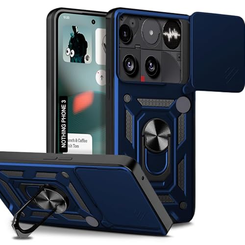 Image of Luxe Back Cover for Nothing Phone 3 5G | D10 Tough Armor Case | Sliding Camera Shield | 360 Protection | Kickstand Ring Holder | Military-Grade Shockproof