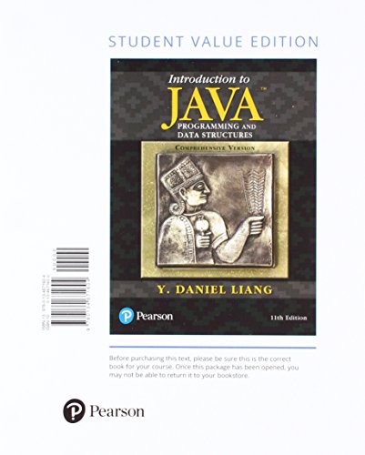 Introduction to Java Programming and Data Structures, Comprehensive Version, Student Value Edition Plus MyLab Programming with Pearson eText - Access Card Package
