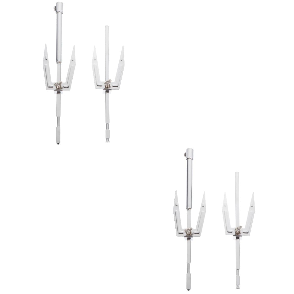 Amosfun 2 Pz forchettone forchetta per friggitrice ad aria griglia girarrosto attrezzi cucina grill kit bbq forchetta per pollo arrosto gadget domestico Acciaio inossidabile Silver