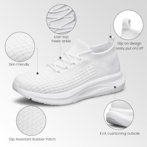 Image of Mens Slip on Walking Shoes Comfort Sock Shoes Non Slip Mesh Casual Running Sneakers