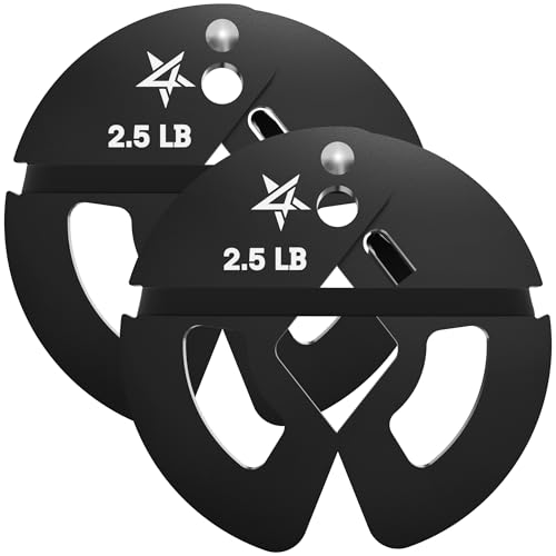 Image of Yes4All Fractional Weight Plates Set, Available In Steel And Rubber, Set of 2 /4 /6 Plates in 1.25LB, 2.5LB, or 5LB Sizes, Micro Change Plates for Dumbbell and Olympic Barbell Weightlifting