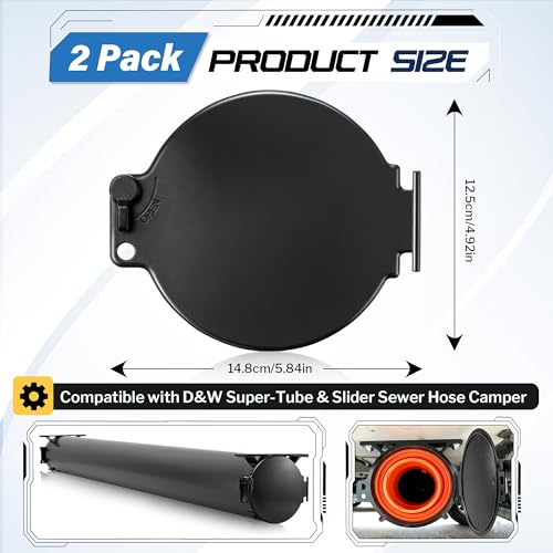 Dreyoo 2 Pack RV Sewer Hose Replacement Hatch Door Cover, RV Hatch Door