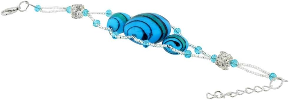 Glass Of Venice Murano Glass Venetian Dream Bracelet - Blue and Gold