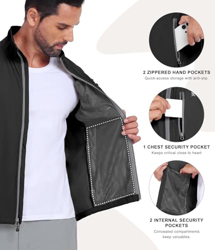 Little Donkey Andy Men's Quick Dry Vest Sleeveless Summer Stretchy Windproof Jacket for Golfing Cycling Running4