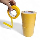 WTP TOOLS MTE36-6 Automotive Industry Masking Tape for Painting and Refinishing, Yellow Color, 1 1/2