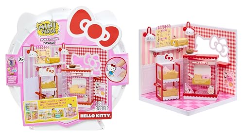 MGA's Miniverse Make It Mini Spaces Hello Kitty, Building Set, Customize, DIY Crafts, Rooms, Hobby, Collectors, Display, Gifts, 8+