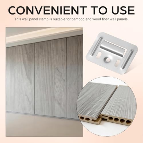 Hebillas de panel de pared SOIMISS con abrazadera de acero inoxidable plateado 5