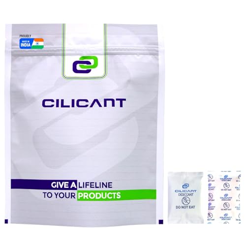 Image of CILICAnt 5gm 50 pcs Silica Gel Moisture Absorber Desiccant, Mix of White & Orange Sachets | Prevents Moisture Damage of Shoes, Jewelry, Leather & Camera Bags, Kitchen Cabinets or Electronics